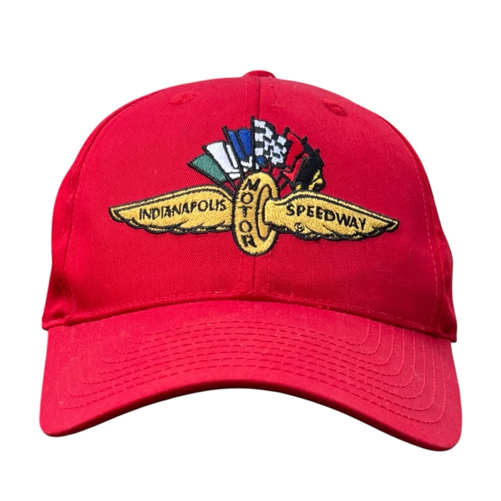 Vintage Indianapolis Motor Speedway Hat Wings Logo Cap Red Captivating Strapback